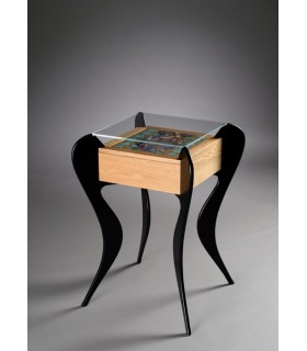 GOTHAM - Pair of side tables with drawer