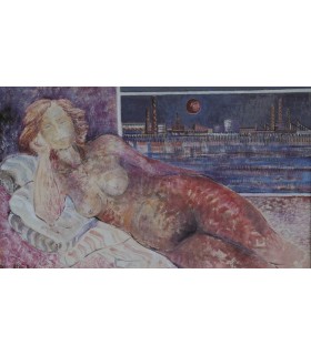 FROM THE MAN-NATURE-CULTURE CYCLE 'LARGE NUDE WITH INDUSTRIAL LANDSCAPE'.