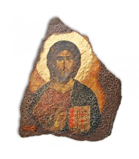 CHRIST OF ATHOS PANTOCRATOR on porphyry